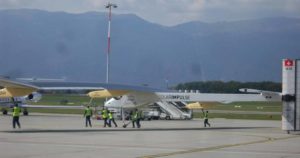 Aéroport international Genève atterrissage Solar Impulse