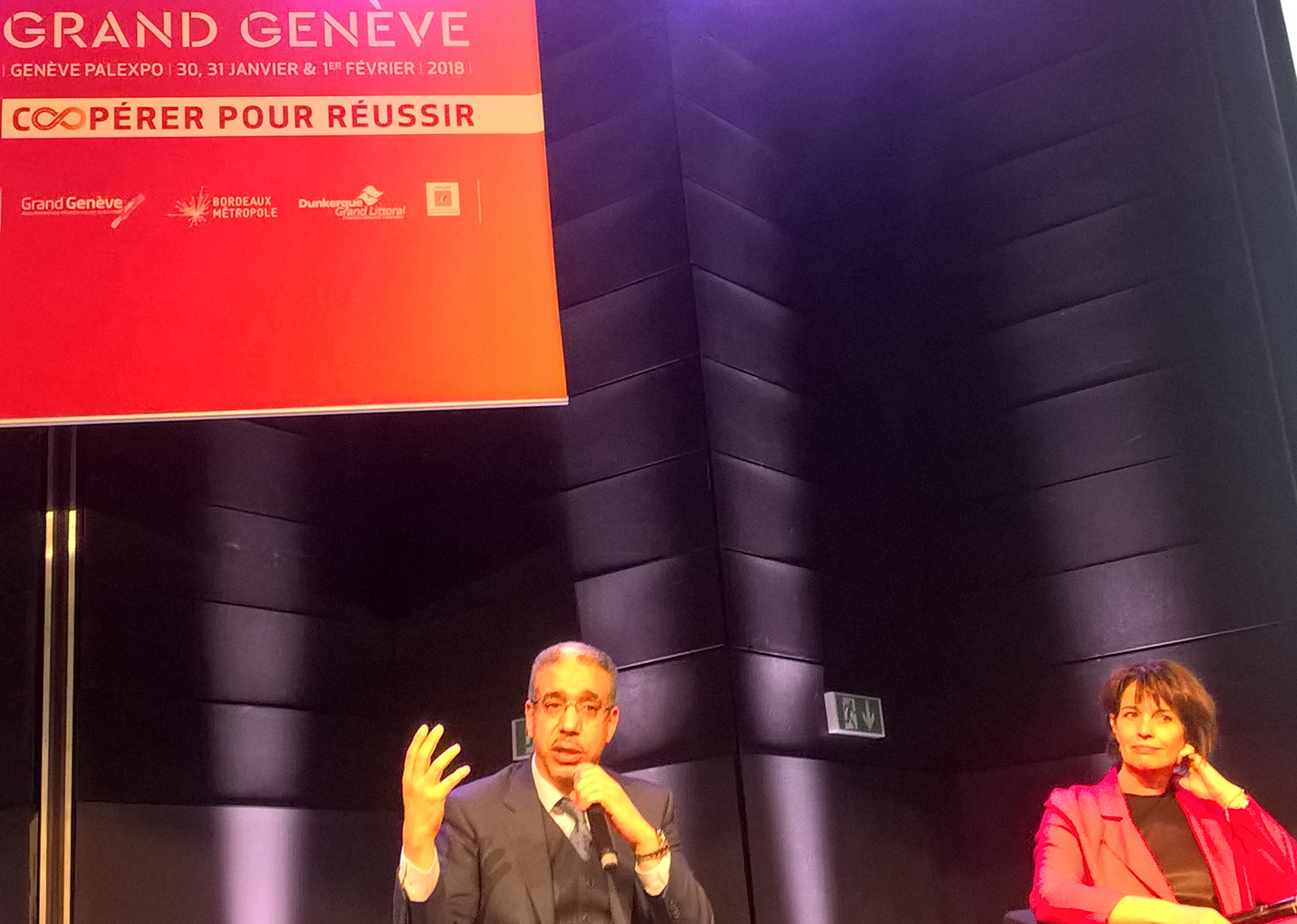 Assises Europeennes Transition Energetique 2018 Geneve Ministre Maroc Aziz Rebbah Doris Leuthard conseil federal Suisse