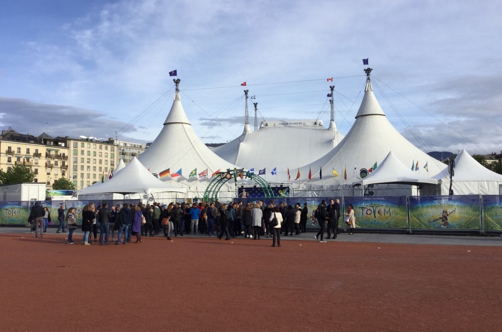 Totem spectacle du cirque du Soleil à Genève chapiteau