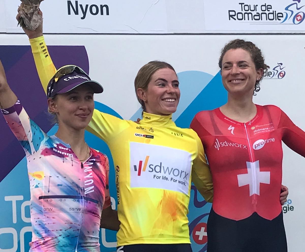 Nyon_Tour_Romandie_Feminin_2023_Katarzyna Niewiadoma_Demi_Vollering_Marlen_Reusser