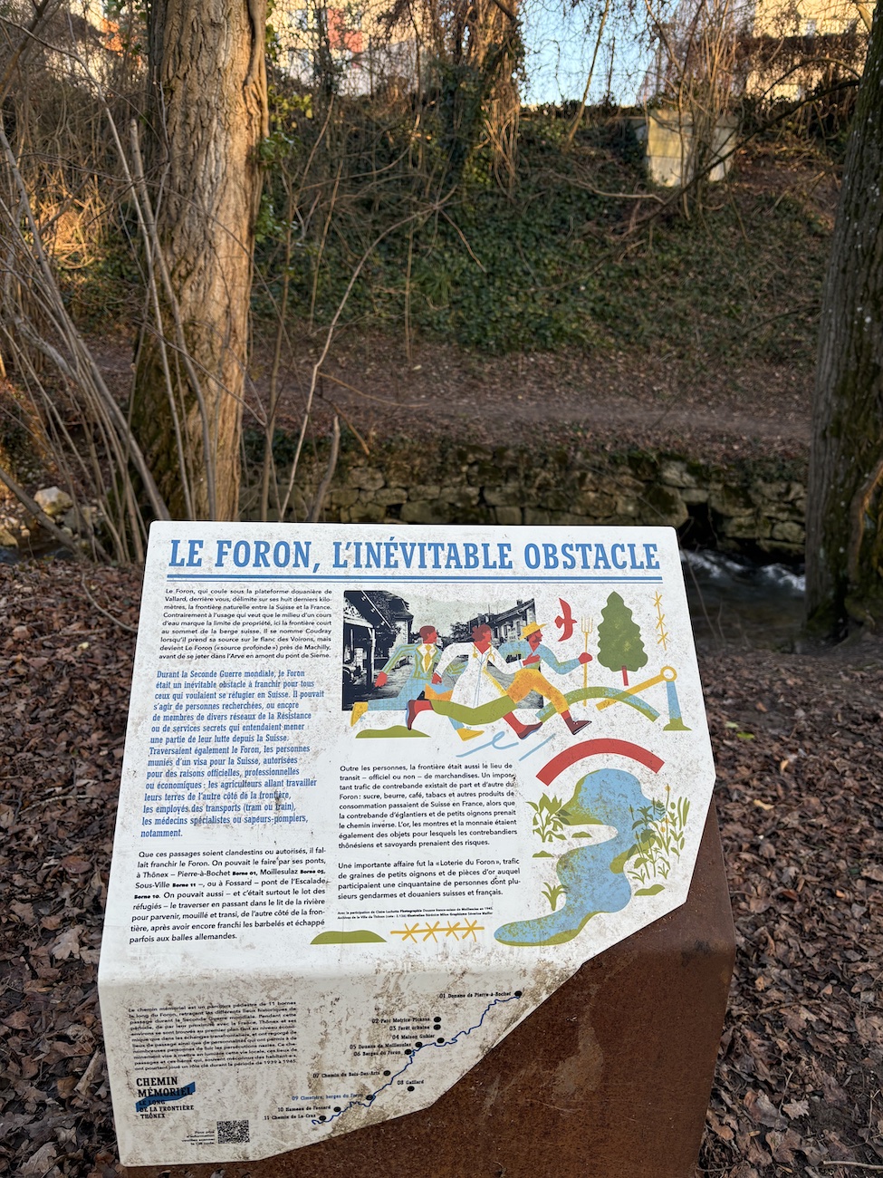 Geneve_Thonex_Gaillard_Foron_berges_cimetiere_chemin_memorial_frontiere_Foron_inevitable_obstacle