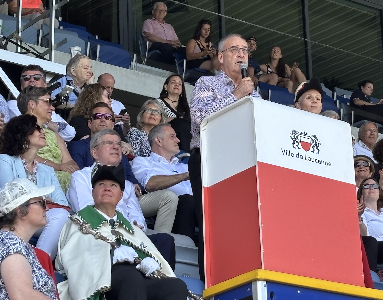 Lausanne_Stade_Tuiliere_Ceremonie_cloture_77e_Fete_federale_gymnastique_Guy_Parmelin_conseiller_federal