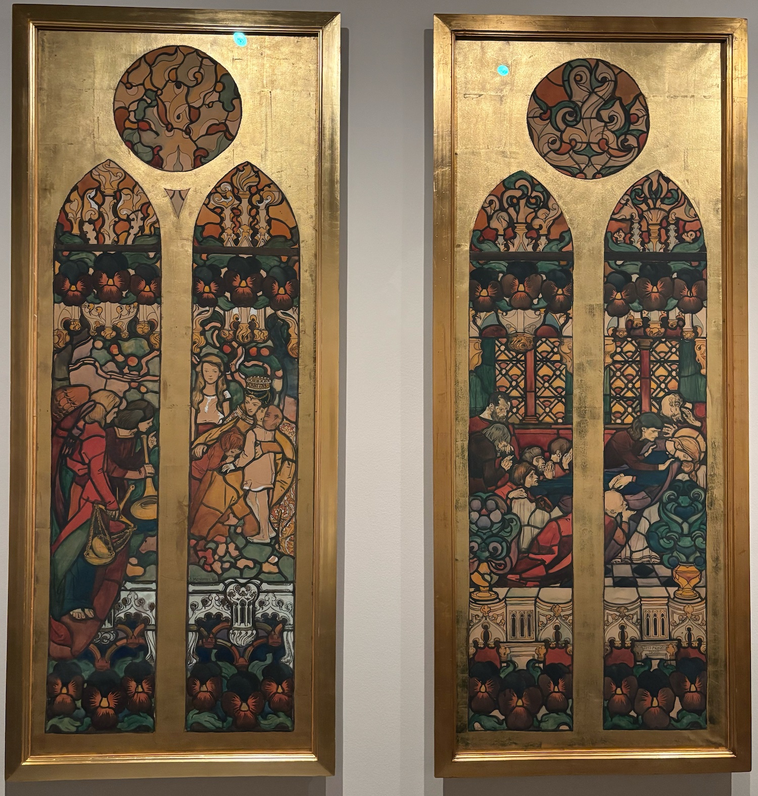 Lausanne_Fondation_Hermitage_exposition_2025_Pologne_revee_100_chef-oeuvres_musee_national_Varsovie_Jozef_Mehoffer_Caritas_Dormition_Vierge_Vitrail_Chapelle_funeraire_famille_Grauer_Opawa_1901